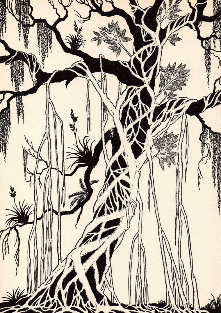 Японская Графика деревья