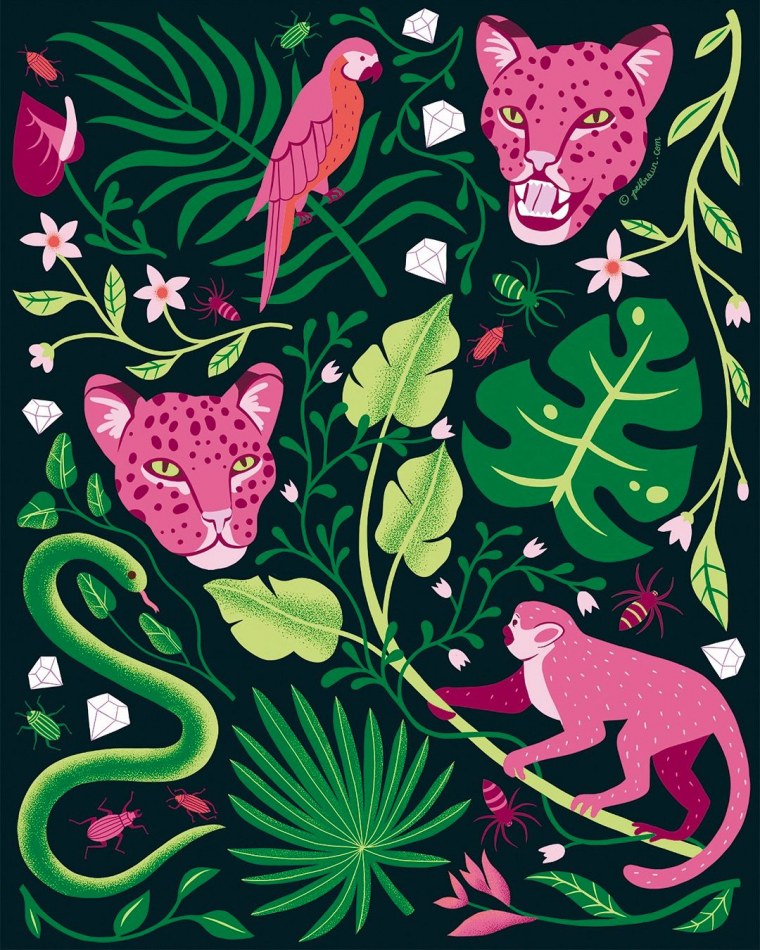 Орнамент на тему джунгли