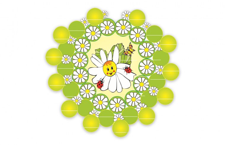 Ромашки мультяшные