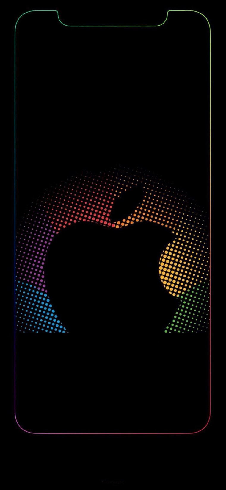 Черный логотип айфон