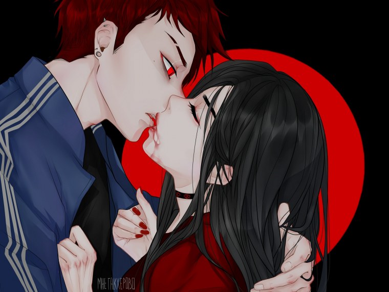 Поцелуй арт