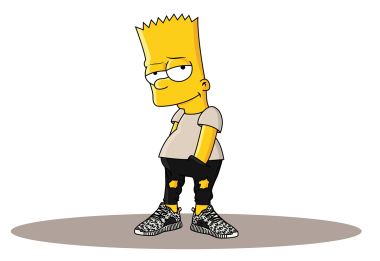 Барт симпсон со скейтом