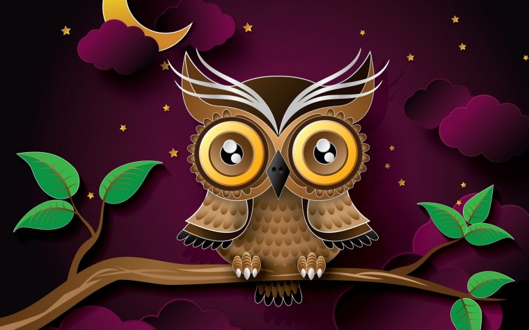 Совы мультяшные