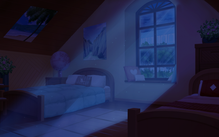 Спальня гача лайф ночью аниме