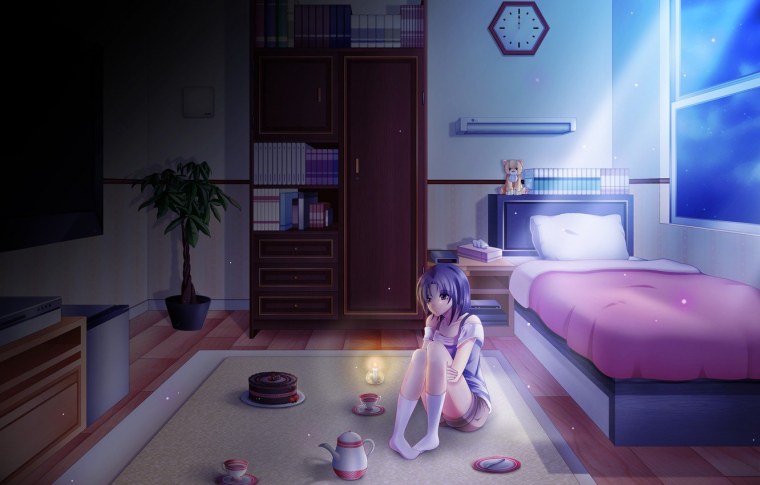 Фон ночной комнаты для гачи лайф