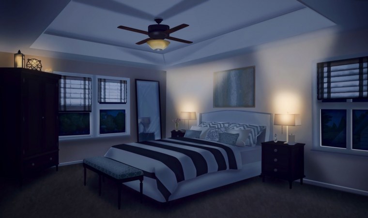 Комната с кроватью аниме