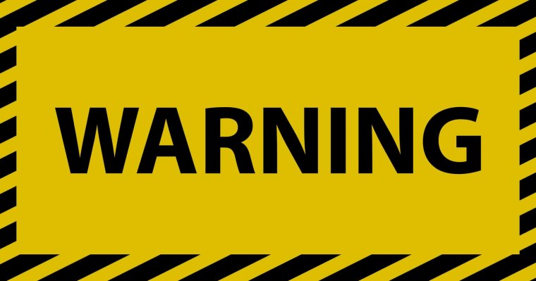 Надпись варнинг