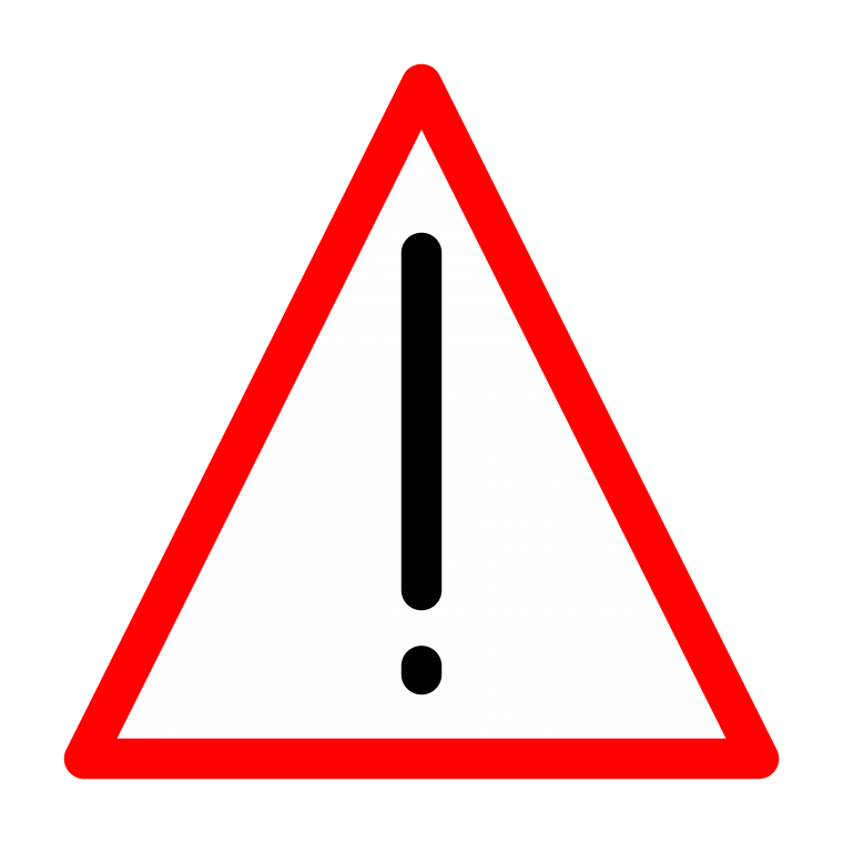Красный треугольник знак предупреждение