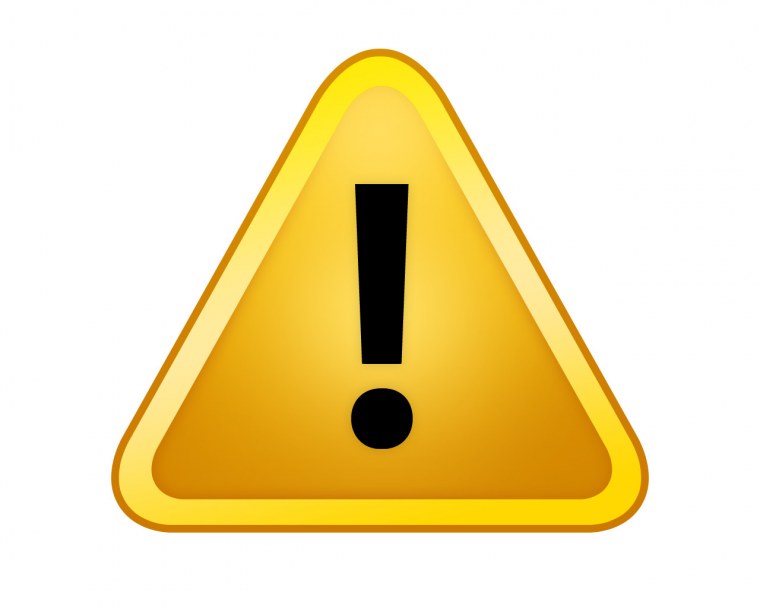 Желтый треугольник с восклицательным знаком