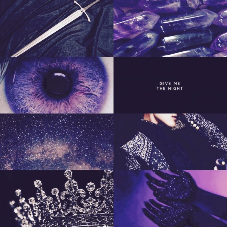 Коллаж темно фиолетовый