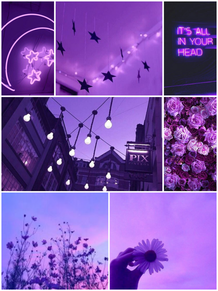 Красивые коллажи фиолетовые