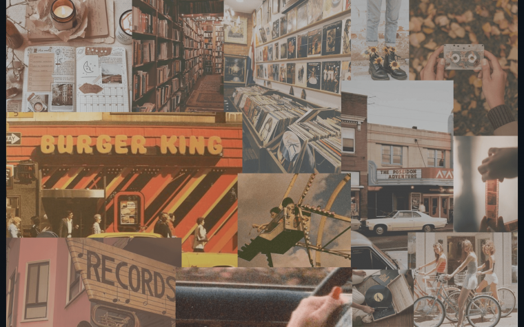 Эстетика в стиле ретро коллаж