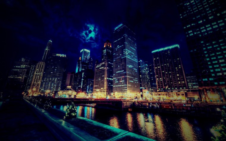 Красивый темный город