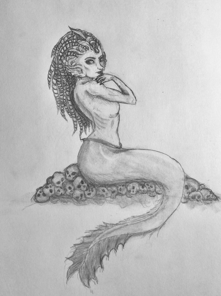 Раскраска антистресс Русалка