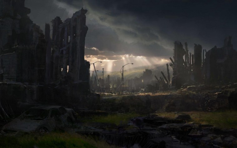 Руины храма фэнтези