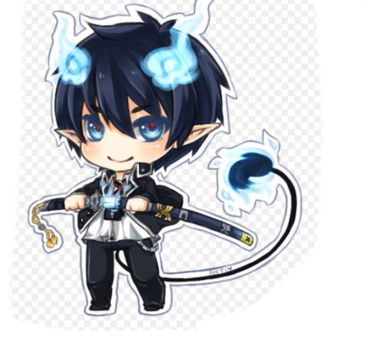 Аниме синий экзорцист Чиби