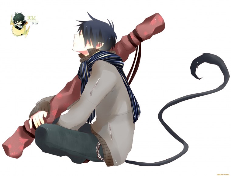 Рин Окумура с хвостиком