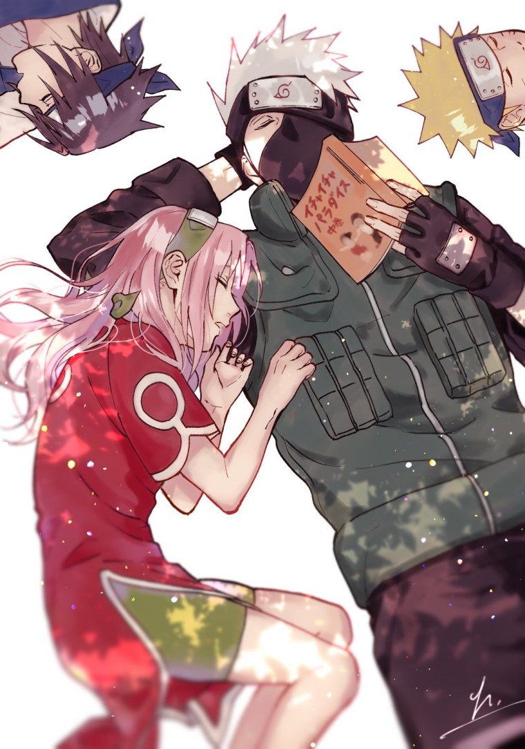 Наруто Саске Сакура и Какаси