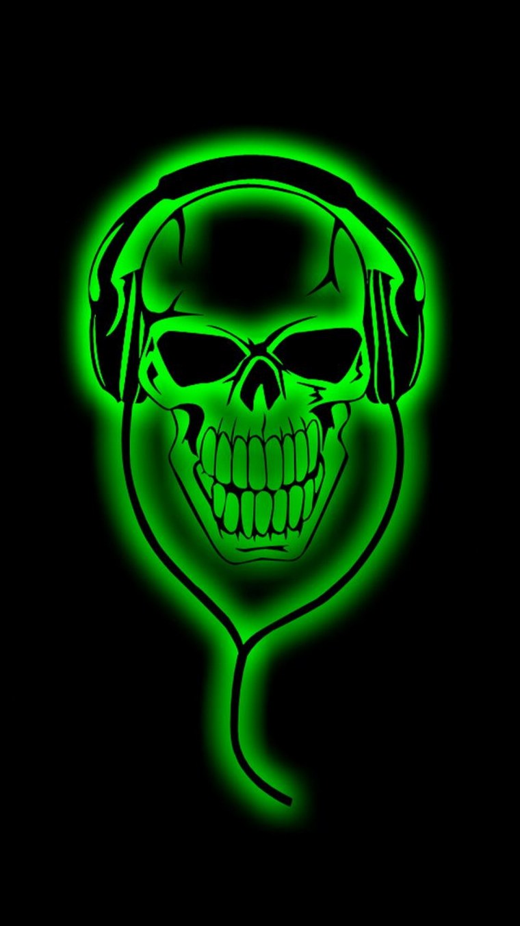 Неоновый череп