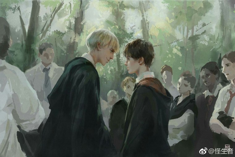 Драко Малфой и Гарри Поттер арт