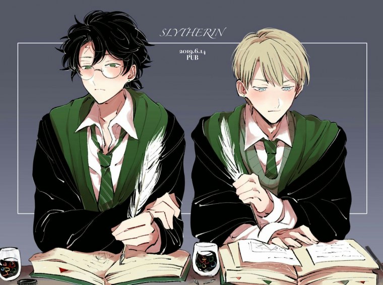 Гарри Поттер и Малфой аниме яой