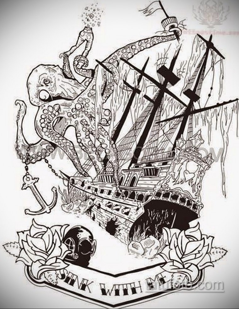 Дейви Джонс рисунок