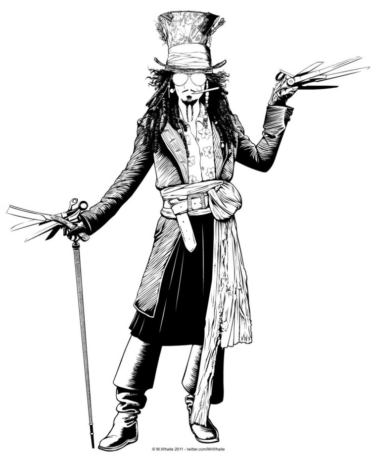 Капитан Джек Воробей портрет