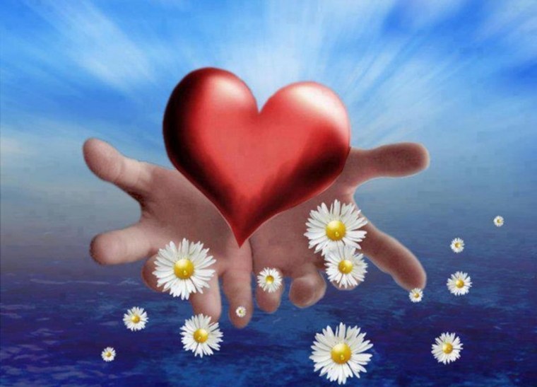 Красивое сердце в руках