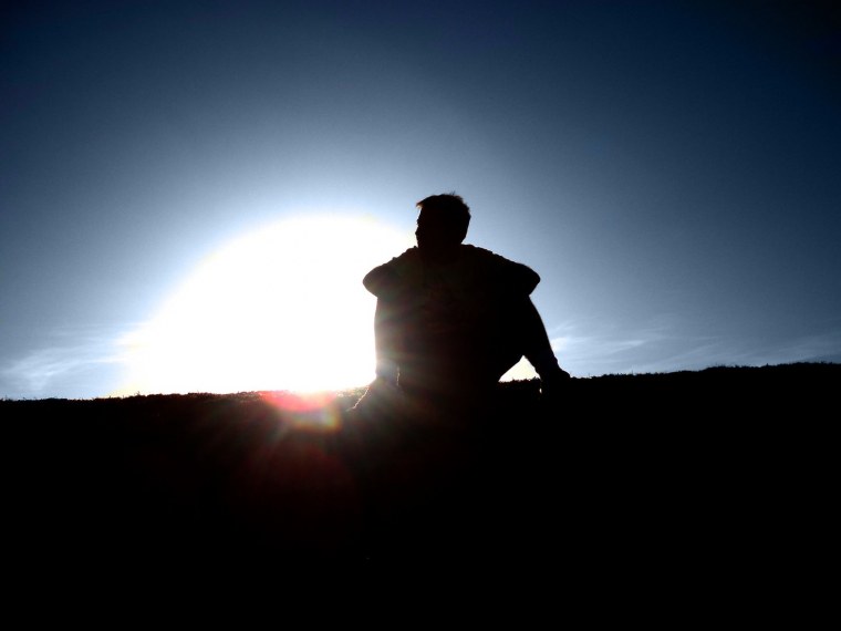 Человек под дождем