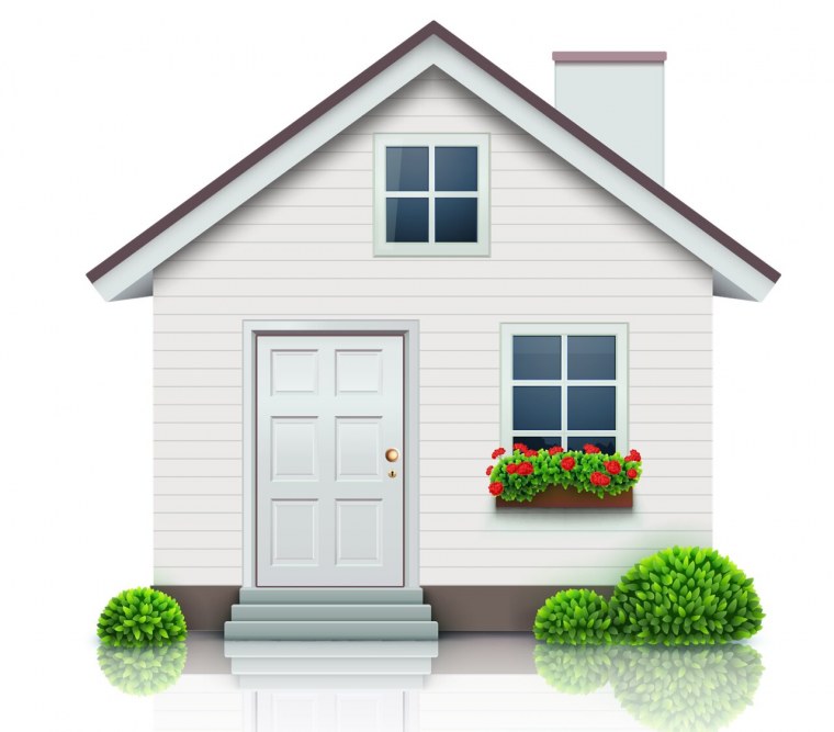 Дом на белом фоне