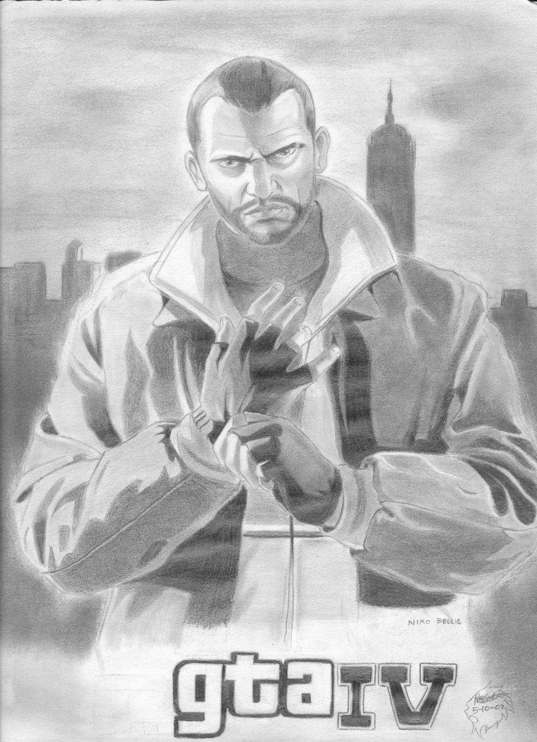 Нико Беллик карандашом
