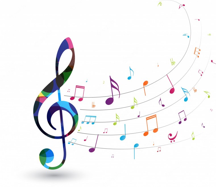 Красивые цветные нотки