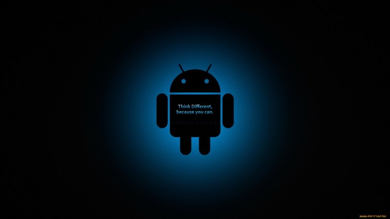 Логотип андроид на черном фоне