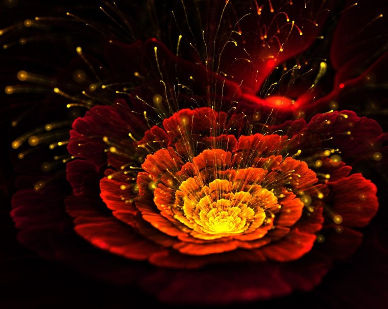 Девушка с цветами фэнтези