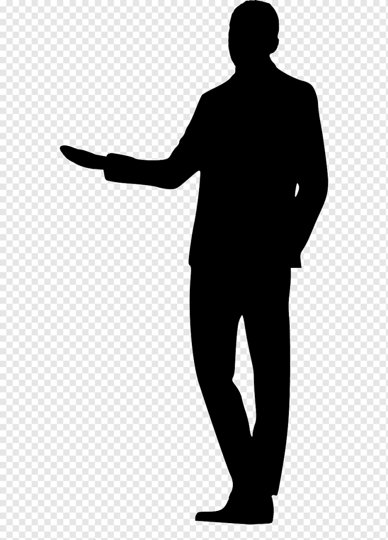 Чёрный силуэт человека