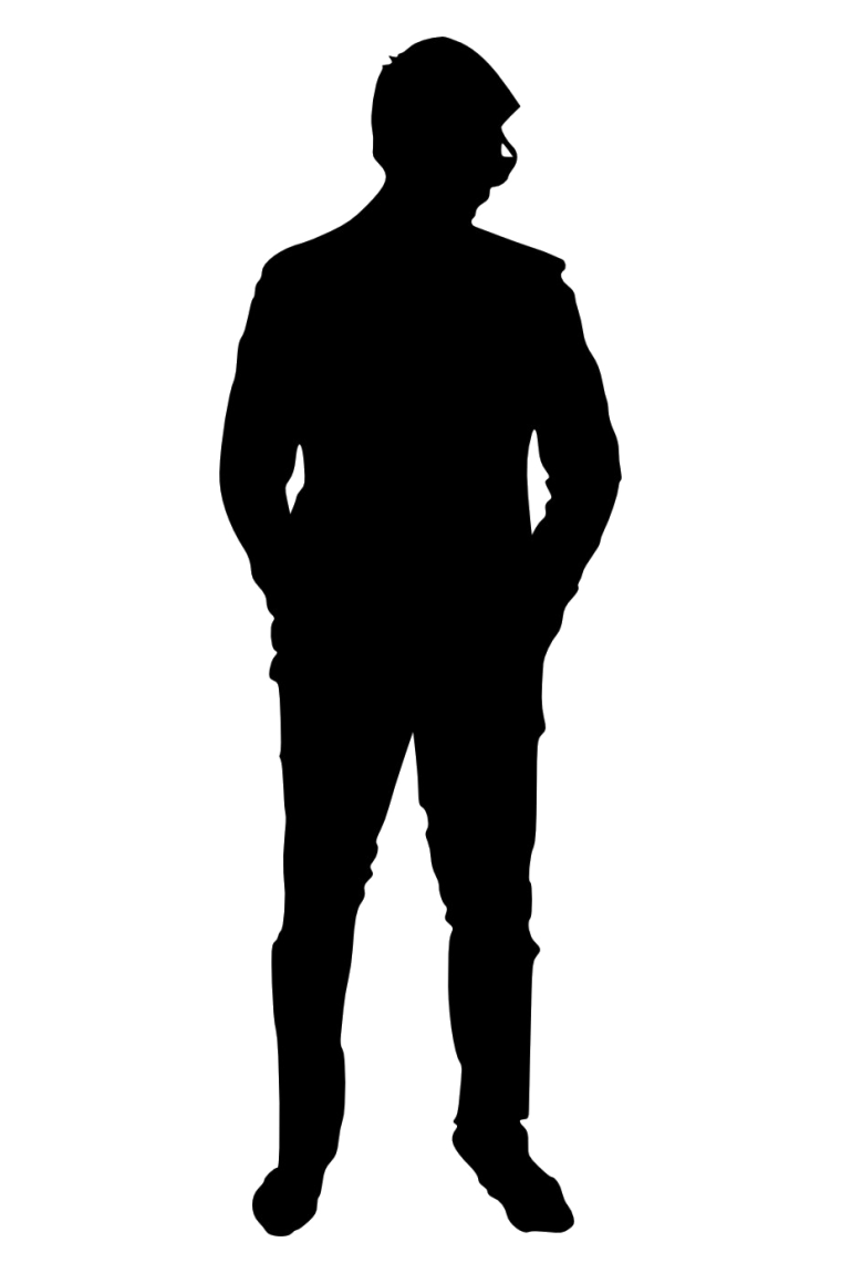 Силуэт идущего человека