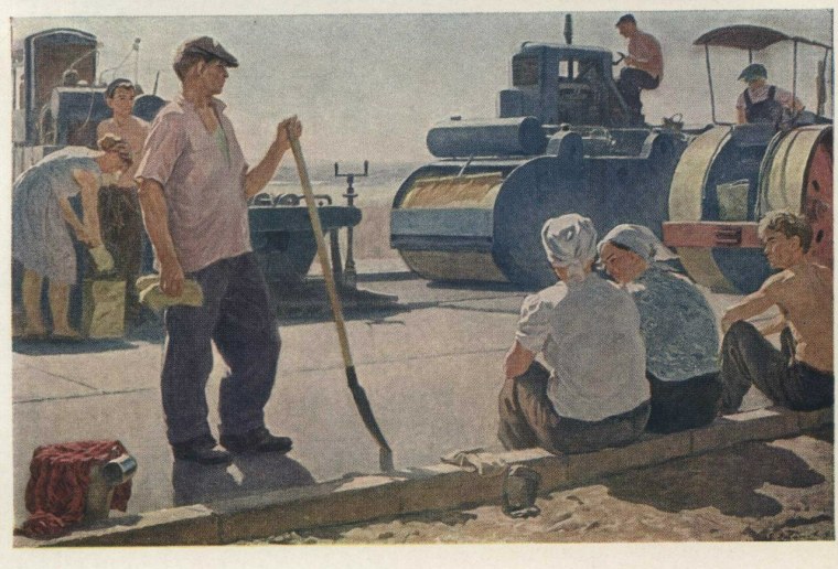 "Строители железной дороги картина Афанасий Осипов