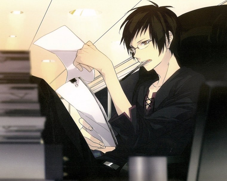 Орихара Изая в очках