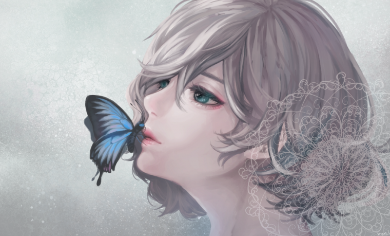 Девочка бабочка арт