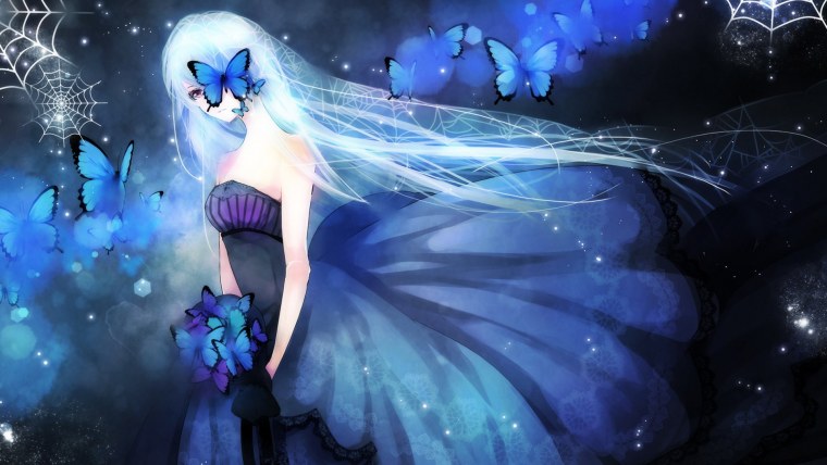 Фея с голубыми волосами