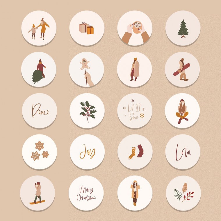 Новогодний значок инстаграмма