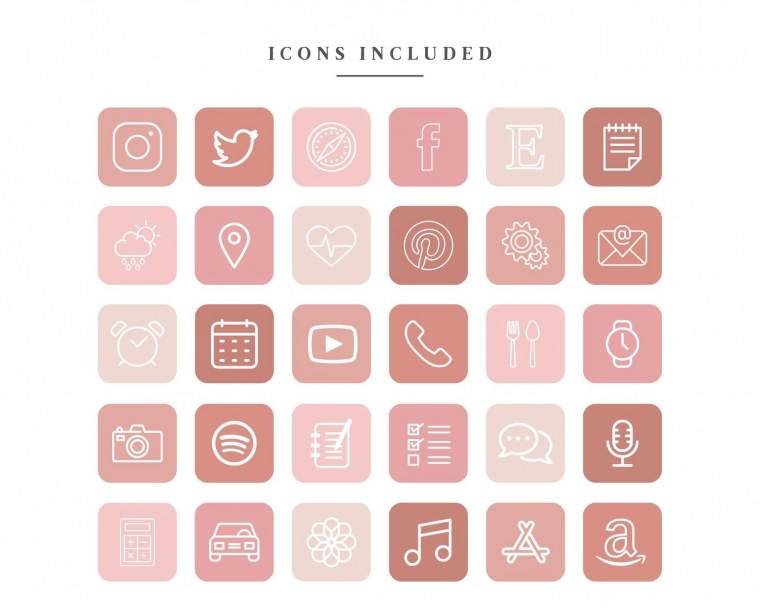 Иконки для приложений Эстетика