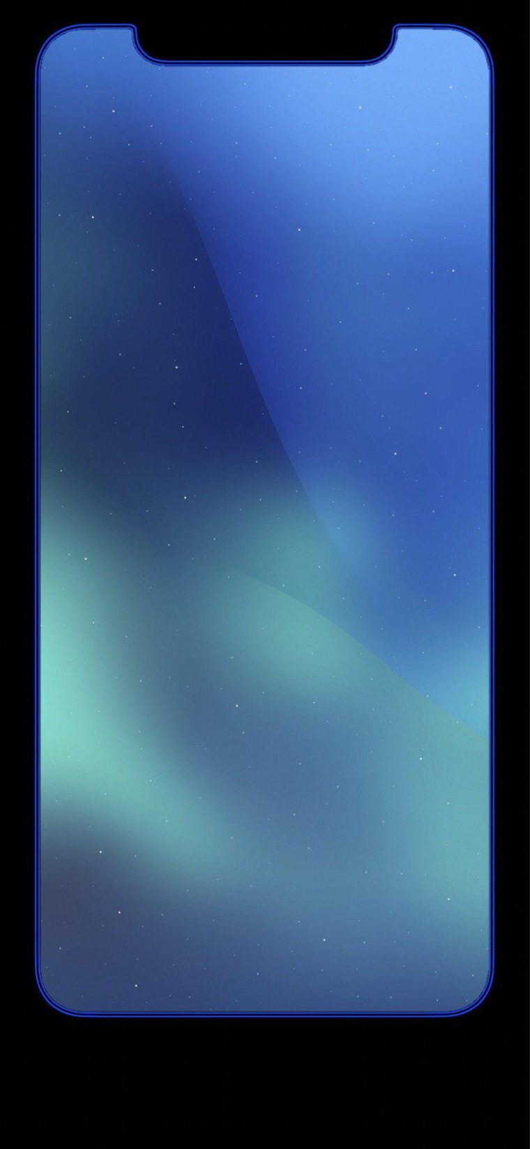 Обои с чёлкой на экране айфона