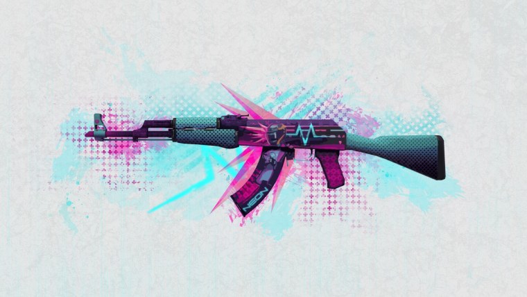 Скин неоновый гонщик на АК 47
