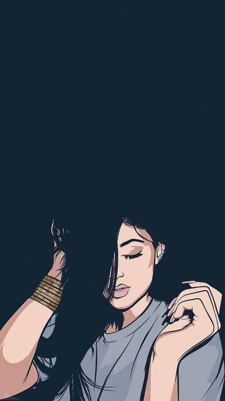 Apple на розовом фоне