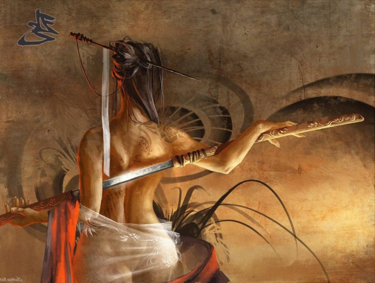 Воительница с катаной