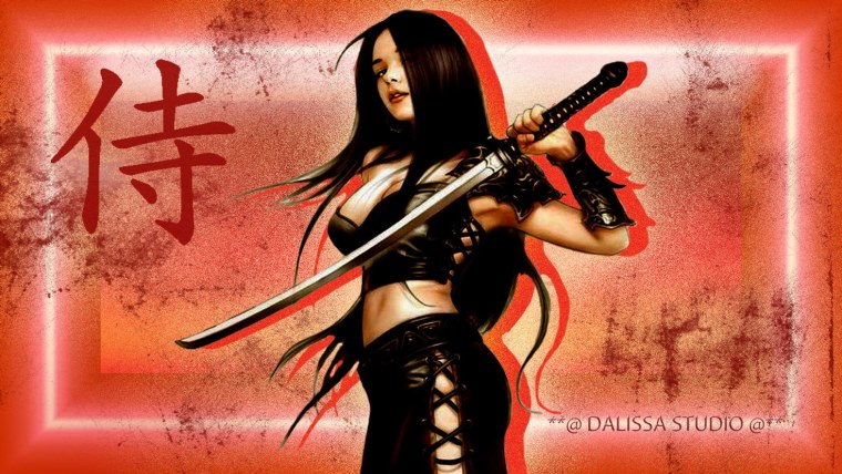 Самурай с катаной