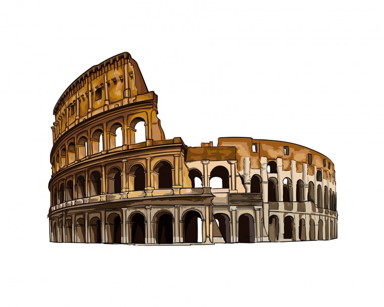 Colosseum vector image for background