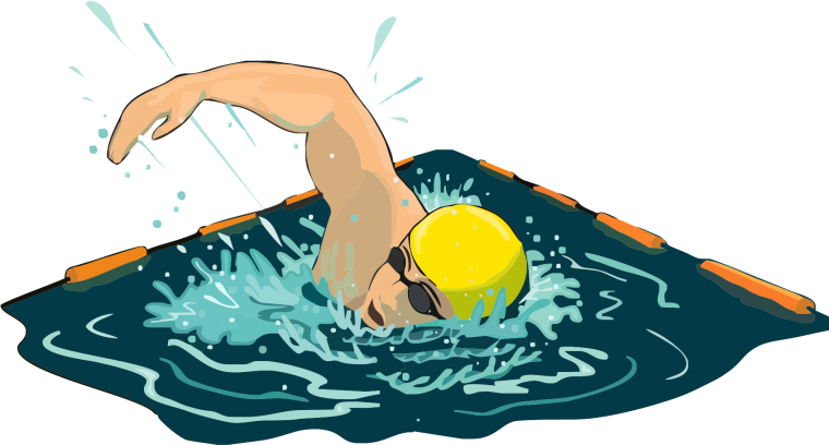 Человечек плывет