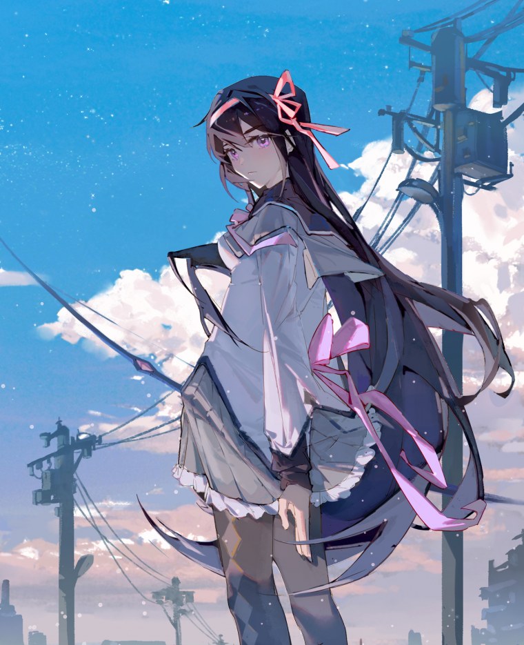 Акеми Хомура пистолет гиф